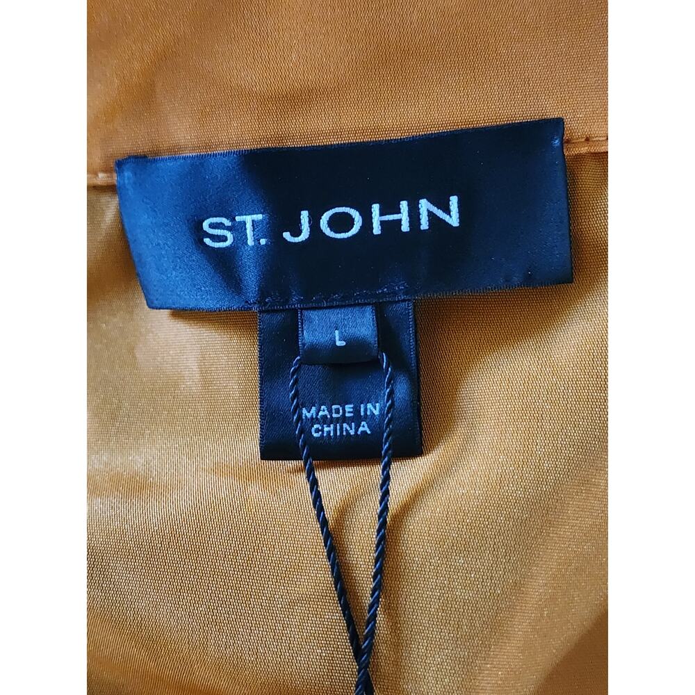St. John Orange Open Front Jacket, Large, NWT - Picture 7 of 11